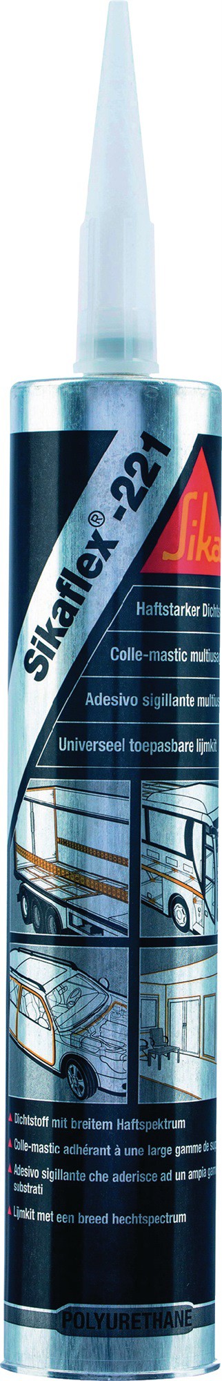Kleb- und Dichtstoff Sikaflex 221 Schwarz Kartusche