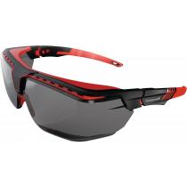 Schutzbrille Avatar OTG Kat.2 Bügel schwarz/rot,Scheibe grau PC HONEYWELL