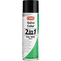 Farb-Schutzlackspray 2 in 1 GALVACOLOR tiefschwarz RAL 9005 500 ml Spraydose CRC