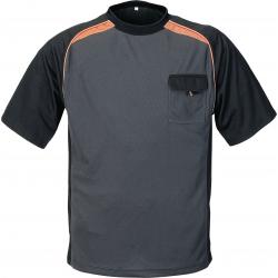 T-Shirt Gr.XL dunkelgrau/schwarz/orange 100%PES.  . 