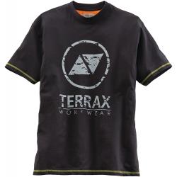 Herren T-Shirt Terrax Workwear Gr.M schwarz/limette 100 %CO.  . 