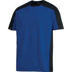 T-Shirt MARC Gr.L royal/schwarz 100%Ringspinn-Baumwolle FHB.  . 