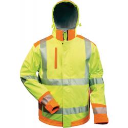 Warnschutzsoftshelljacke Rickmer Gr.L gelb/orange FELDTMANN.  . 