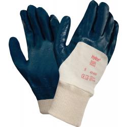 Handschuhe Hylite 47-400 Gr.8 weiß/blau Strickfutter m.3/4 Nitril EN 388 Kat.II.  . 