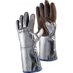 Hitzesch.handsch.5-Finger Universal natur/silber Sebatanled.alumin.Preox-Aramid.  . 