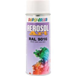 Buntlackspray AEROSOL Art verkehrsweiß glänzend RAL 9016 400 ml Spraydose. Buntlackspray AEROSOL Art verkehrsweiß glänzend RAL 9016 400 ml Spraydose . 