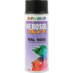 Buntlackspray AEROSOL Art tiefschwarz seidenmatt RAL 9005 400 ml Spraydose.  . 
