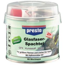 2K-Glasfaserspachtel prestolith® ext.grau-grün,Härter rot 250g Dose PRESTO.  . 