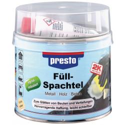 2K-Füllspachtel prestolith® plastic ocker,Härter rot 1000g Dose PRESTO.  . 
