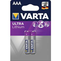 Batterie ULTRA Lithium 1,5 V AAA Micro 1100 mAh FR10G445 6103 2 St./Bl.VARTA.  . 