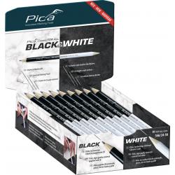 Markierstift Classic FOR ALL Black&White L.24cm 2B beids.gespitzt PICA. Markierstift Classic FOR ALL Black&White L.24cm 2B beids.gespitzt PICA . 