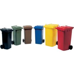 Müllgroßbehälter 240l HDPE rot fahrbar,n.EN 840 SULO.  . 