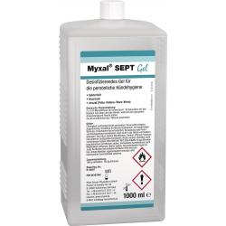Handdesinfektionsgel MYXAL® SEPT GEL 1l parfüm-/farbstofffrei 1000ml Hartflasche.  . 