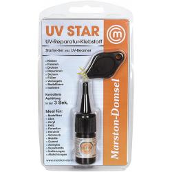 UV-Reparatur-Klebstoff MD UV-Star 3g Kleber /1 UV-Leuchte transp.Set MARSTON. UV-Reparatur-Klebstoff MD UV-Star 3g Kleber /1 UV-Leuchte transp.Set MARSTON . 